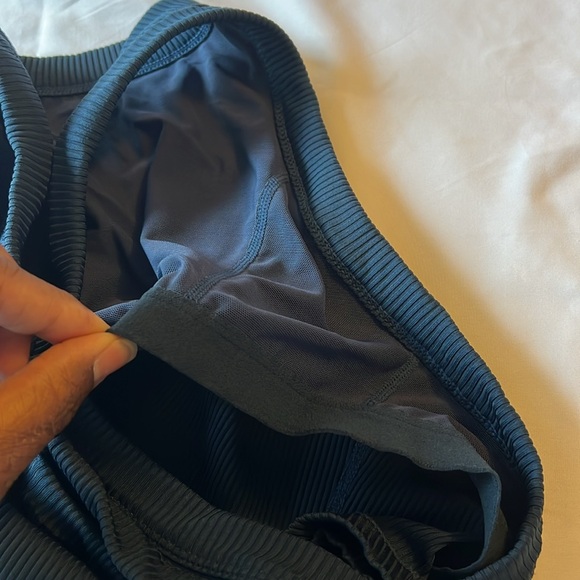 Free People Movement Game Time Blue Racerback Ribbed Cami Athletic Tank Top Sz M - Picture 13 of 14